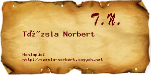 Tézsla Norbert névjegykártya
